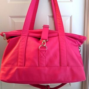 Exclusive Thirty-One Pink Leather Weekender